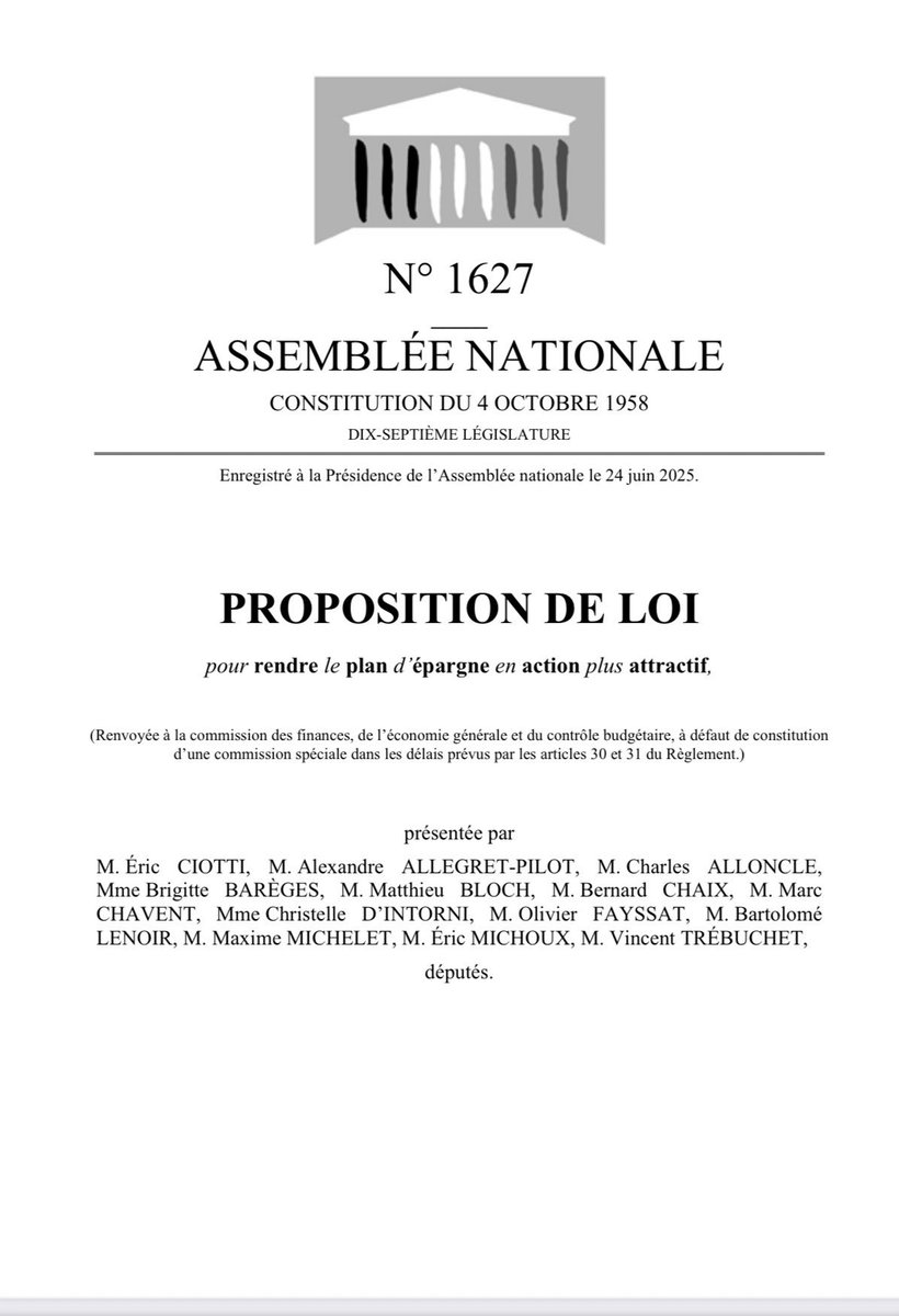 LysandreBL's tweet photo. Eric Ciotti veut détruire l’assurance-vie 

Et il veut mettre fin à son monopole fiscal.

Le groupe UDR vient de déposer une proposition de loi explosive : transformer le PEA en long en large et en travers 

➡️Suppression du plafond du PEA
➡️Transmission facilitée
➡️ Même abattements que l’assurance-vie (152 500 € avant 70 ans)
➡️ Clause bénéficiaire
➡️ Exonération des droits de succession jusqu’à un certain seuil
➡️ Plusieurs PEA autorisés (comme plusieurs assurances-vie)
➡️ Fin de la séparation PEA / PEA-PME / PEA-Jeune

Si la loi est votée, un séisme MONSTRUEUX dans le domaine des assurances

En effet, ils dénoncent les frais des assureurs sur les contrats d'assurance vie 

Vous en pensez quoi ?