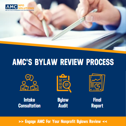 AMC’s Nonprofit Bylaw Review Process simplifies bylaw reviews with a clear, 3-step approach designed to ensure your organization meets current regulations without hassle.

Explore how we can support your bylaws update: bit.ly/447ZPcf

#compliance #bylaws #review #process