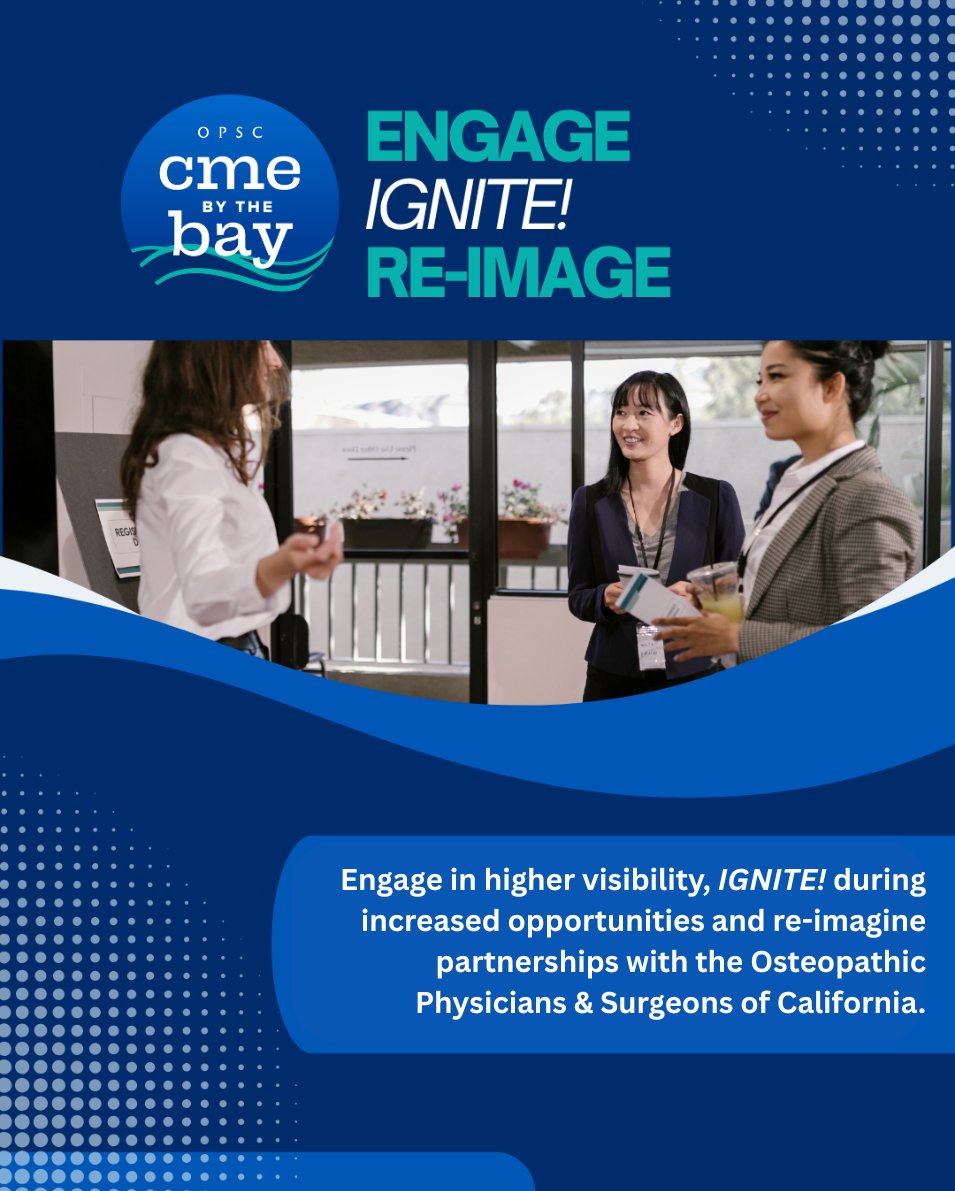 Join us as an exhibitor or sponsor at CME by the Bay 2025 — OPSC’s 36th Annual Fall Conference — in beautiful Monterey!

Explore packages &amp; secure your spot: bit.ly/4jVy7Fr

#OPSC #MedicalExhibits #HealthcareNetworking #CMEbytheBay