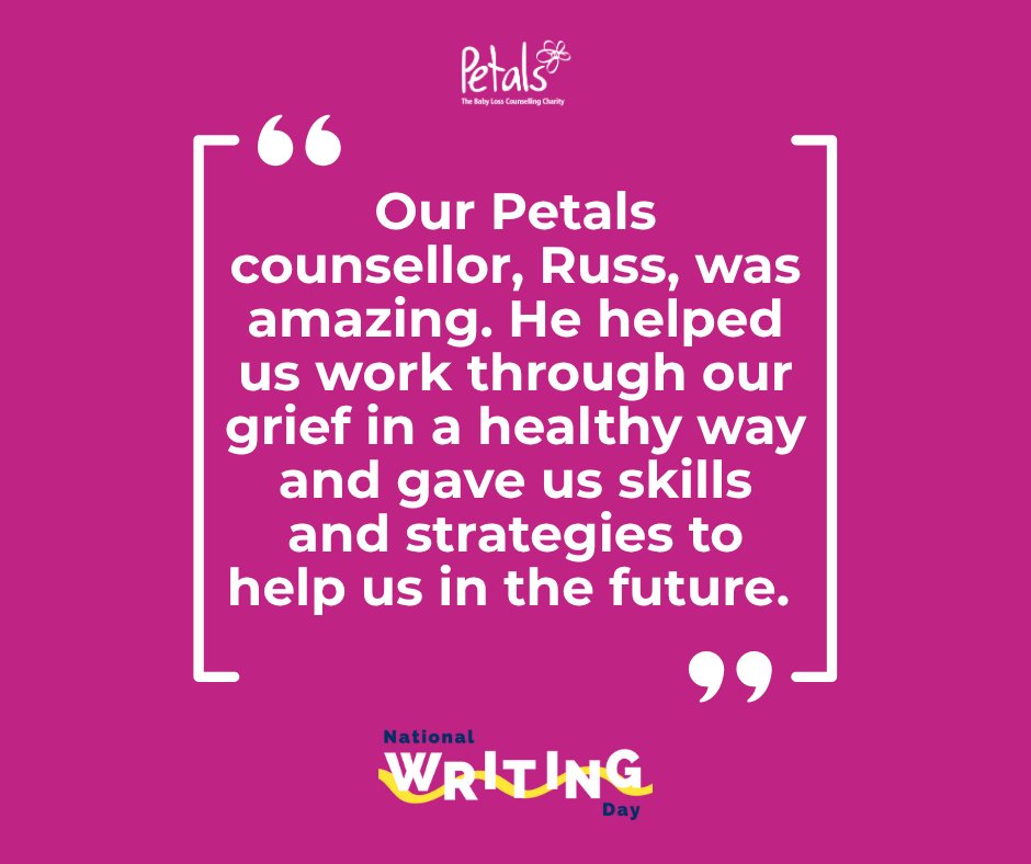 ✍️ This National Writing Day, we want to honour the power of words to heal.

At Petals, we know how deeply personal and transformative it can be to put your story into words - and sharing your experience could help others as well as yourself. 

#NationalWritingDay #BabyLoss