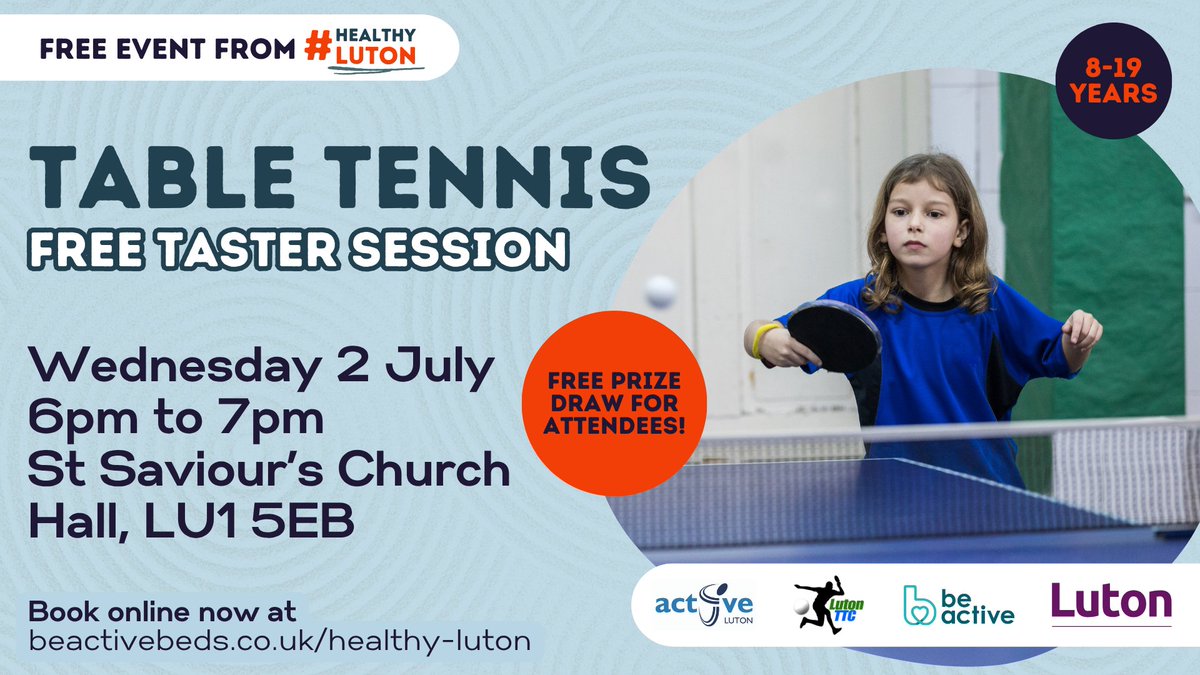 Calling all Table Tennis fans! Check this event out. 

Come and join the fun next week and be in with a chance of winning a prize!