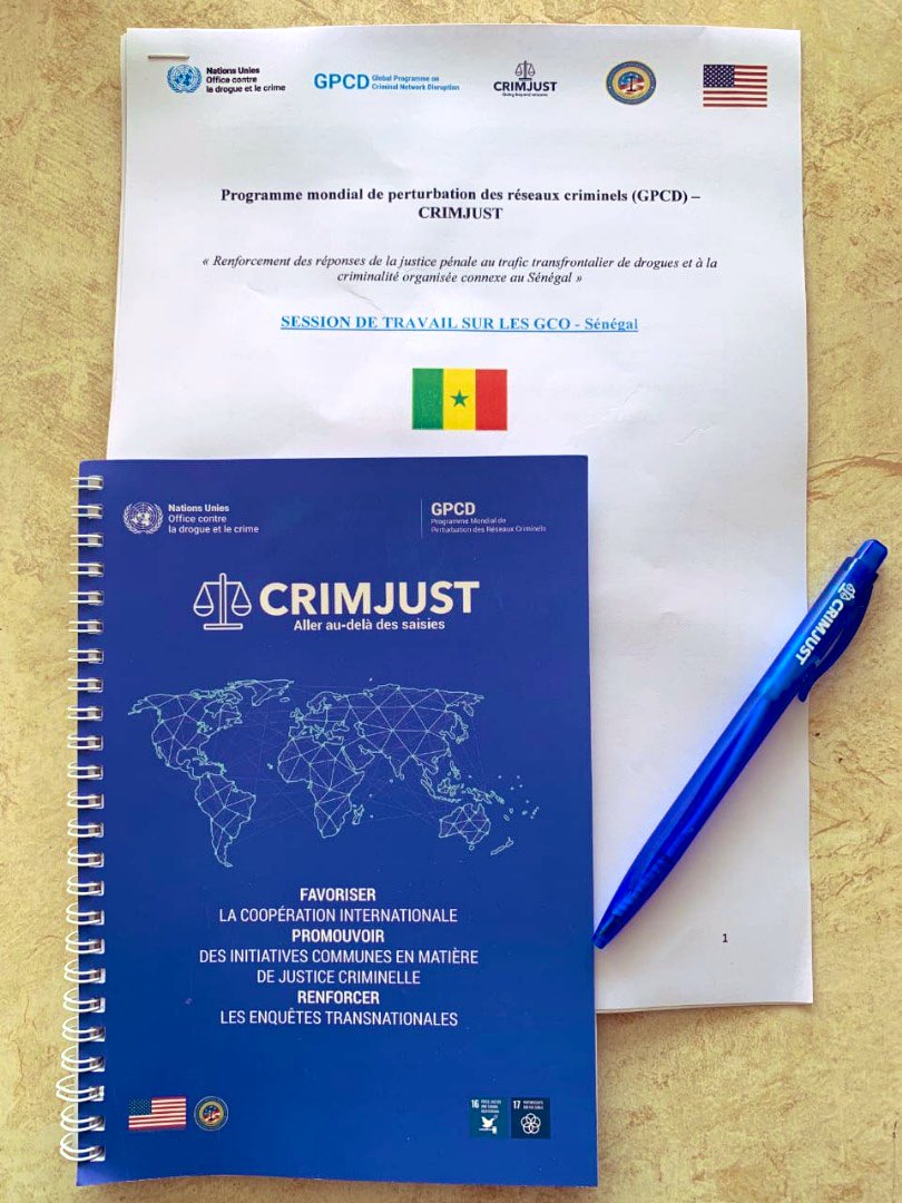 CRIMJUST_UNODC's tweet image. 🔎 With support from @StateINL🇺🇸, GPCD-CRIMJUST 🇺🇳 convenes a working session in Saly, Senegal🇸🇳 on Organized Criminal Groups: structure, systemic analysis, case discussions, and mobilizing cooperation tools like WACAP.