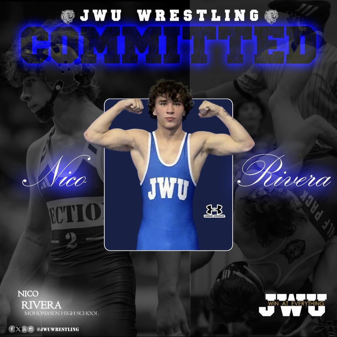 Nico Rivera commits to Johnson &amp; Wales.  #10 on our 2025 Big Board.

Rivera finished as a state runner-up this year, beating Finnegan O’Brien in the semifinals. Rivera also beat Nikos Filipos (Navy commit) at the Journeymen World Classic. 

Great addition for a powerhouse squad.
