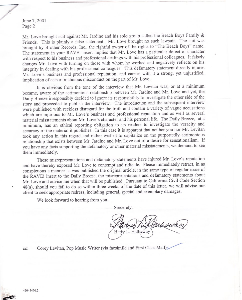 coreylevitan's tweet image. MY LOVE LETTER FROM MIKE
I think this story defines who the lead singer of the Beach Boys really is.
When I worked at the Daily Breeze, the Beach Boys' hometown paper, I ran an interview with Al Jardine in which he called Mike Love ridiculously litigious and unscrupulous.
To…