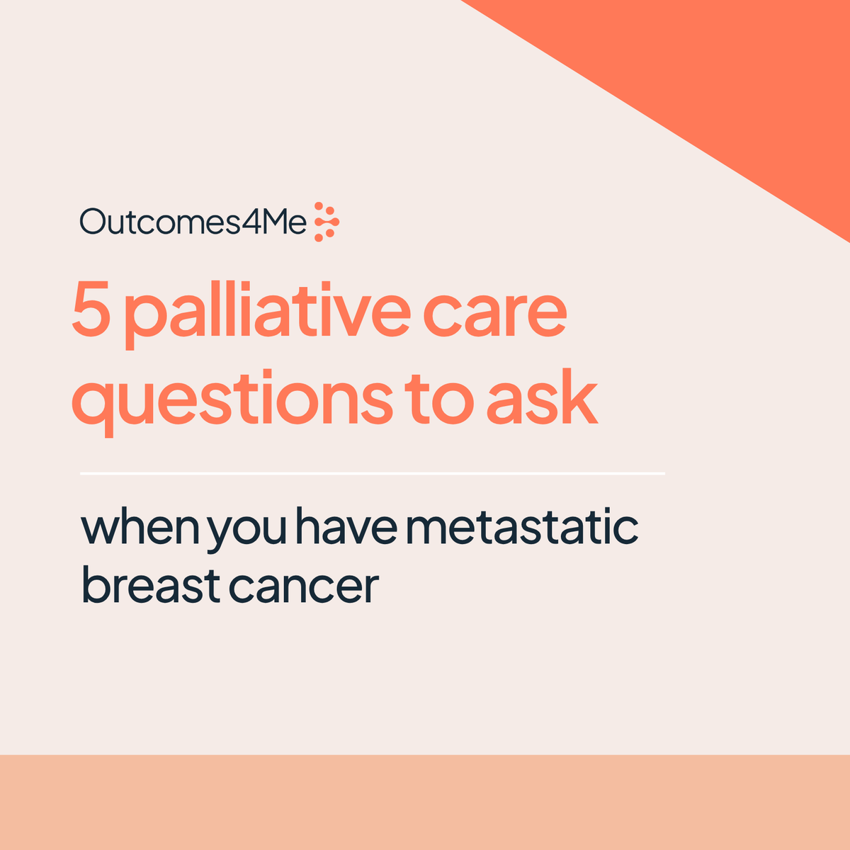 outcomes4me's tweet image. Palliative care can be given anytime after a diagnosis. For those living with #metastaticbreastcancer, this whole-body approach can make a significant difference in quality of life. Learn more in our recent blog 👉 bit.ly/40aVzHu
#breastcancer #digitalhealth