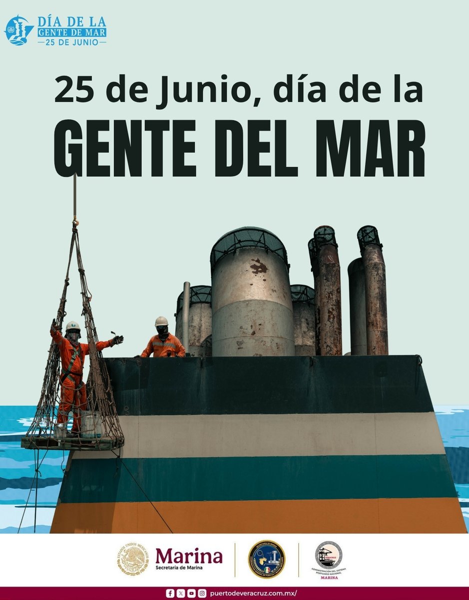 ASIPONAVER's tweet photo. El día de hoy conmemoramos el #DíadelaGentedeMar, con el objetivo de reconocer la aportación única que hace la gente del mar a todo el comercio marítimo internacional y a la economía mundial.

#ASIPONAVer #DayofTheSeafarer https://t.co/PRF8UerpFx