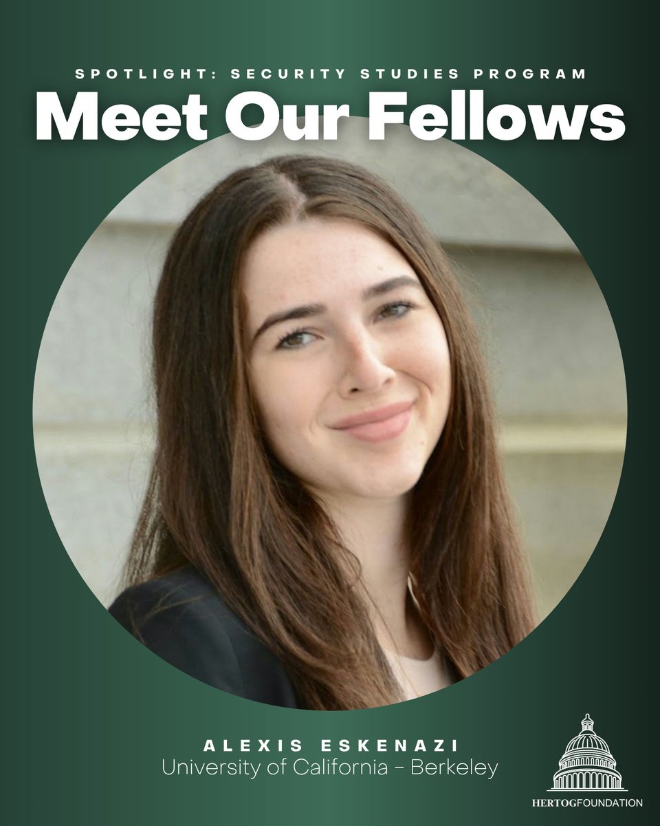 HertogFDN's tweet image. Meet our Fellows from @UCBerkeley!
Samantha DeCosta hopes to pursue a career in foreign policy.
Alexis Eskenazi is a Regents’ and Chancellor’s Scholar.
Eli Glickman will study at @UniofOxford and @KingsCollegeLon.
Alexander Richter will pursue a career in defense analysis.