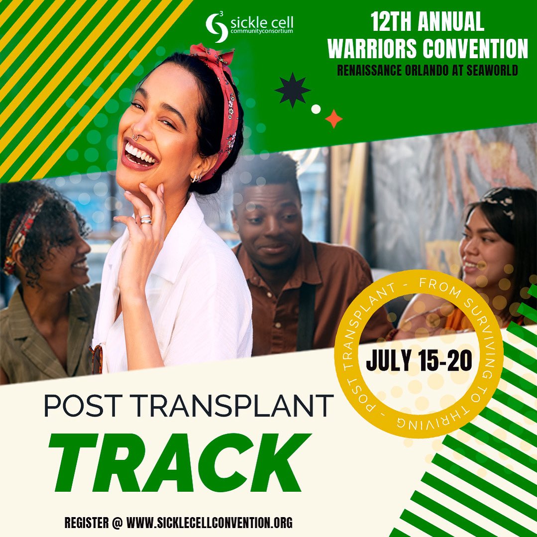 🩸 We don’t leave any story out 
 that’s why we’re hosting a Post-Transplant Track at #SC3WarriorCon25!

⏰ Early Bird ends THIS FRIDAY (6/27)!
📍 Orlando | July 15–20

🎟 Register: sicklecellconvention.org
🏨 Scholarships: sickleconvention.org 

#SickleCellStrong