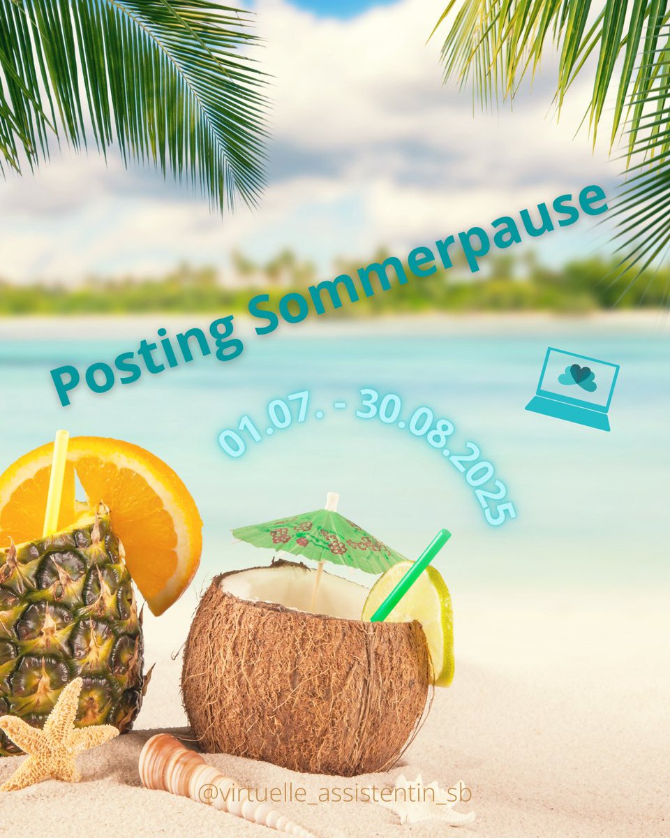 Genießen Sie die sommerlichen Tage daheim oder fern von hier im Urlaub. 🏖☀️⏸️💻🎨🖌️

Gerne arbeite ich im Hintergrund weiter für Sie. 📲💻📧💬

#virtuelleassistenz #virtuelleassistentin #virtuelleassistentinsaarbruecken #sommerpause #sommer2025
