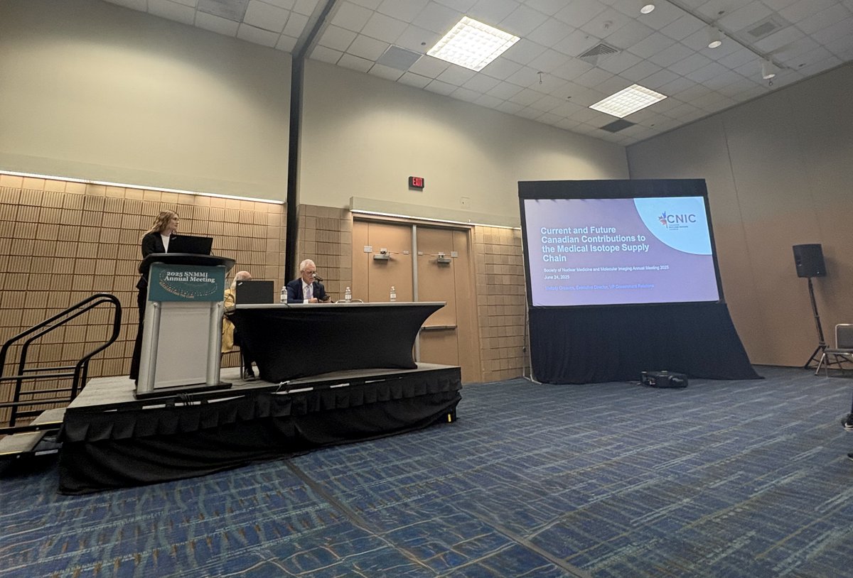 IsotopesCanada's tweet image. Yesterday our Executive Director, Melody Greaves, presented about Canada's contributions in nuclear medicine at SNMMI in New Orleans as part of a session entitled “The Supply Chain of Diagnostic & Therapeutic Isotopes & Radiopharmaceuticals in the Era of Theranostics”.
