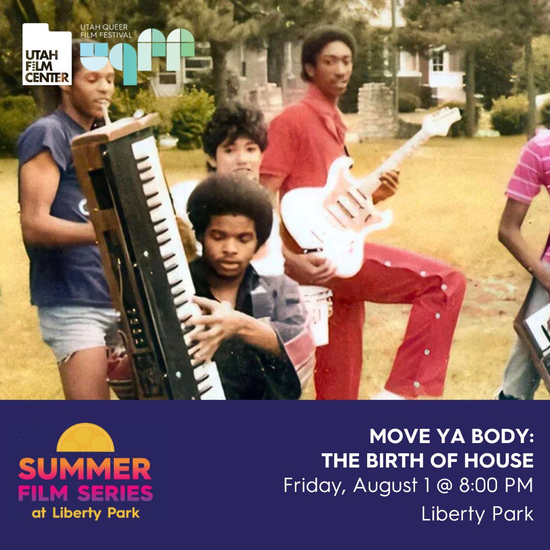 UtahFilmCenter's tweet image. Get ready to dance—and discover the untold story behind house music’s roots. 🪩 MOVE YA BODY: THE BIRTH OF HOUSE screens Fri, Aug 1 at Liberty Park. Plus, catch locally made short film HANDSTITCHED by Virginia Broyles.

Admission is FREE!🎟️utahfilmcenter.org/outdoor #SOFS2025