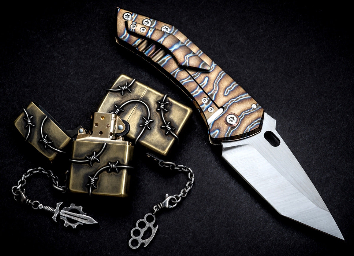 ExtremAddiction's tweet photo. Older pic. Model FMJ. #framelock #handmade #customknives #customknife #rogovets https://t.co/zO6QXLb9DJ
