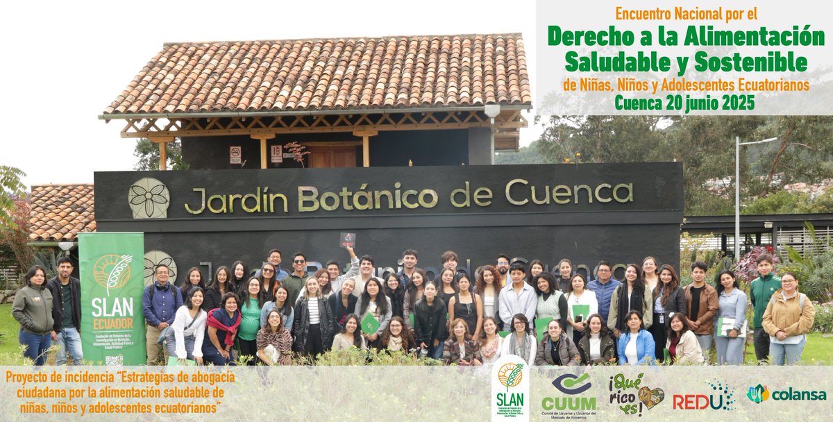 🌱 ¡Encuentro Nacional por el Derecho a la Alimentación Saludable y Sostenible para niñas, niños y adolescentes! 🙌 Gratitudes @SLANEcuador por esta excelente organización y la participación emotiva de diversas organizaciones #Cuenca #QueRicoEsComerSano #MingaPorLaPachamama
