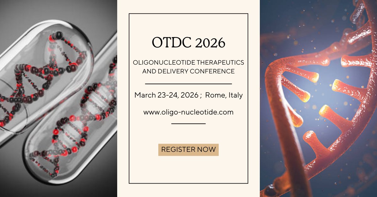 OTDC 2026- OLIGONUCLEOTIDE THERAPEUTICS AND DELIVERY CONFERENCE

March 23-24, 2026 | Rome, Italy

Website: oligo-nucleotide.com