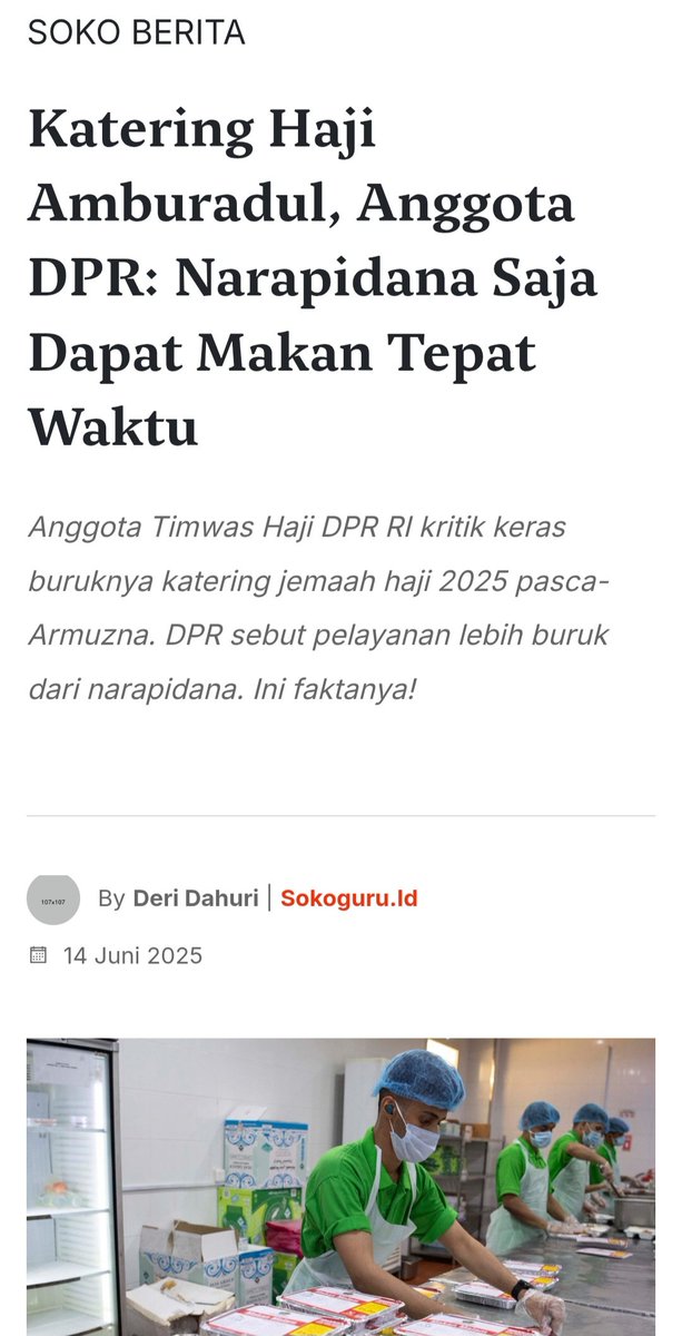 Aje gile! Parah bats dah ah pelaksanaan ibadah Haji tahun 2025... Katering haji amburadul lebih parah dari pemberian makanan untuk narapidana... Mestinye Menag RI malu &amp; Mengundurkan Diri!!!
<a href="/kesittt/">kesit</a>
<a href="/KangManto123/">MANTO GUDONO SK</a>
<a href="/KaredokLeunca__/">JEPRET ! KARET NA 2,LADA!🔥</a>
<a href="/_riverheaven/">Embun Pagi💧💧</a>
<a href="/_Rizmaya__/">Rizmaya</a>
sokoguru.id/berita/katerin…