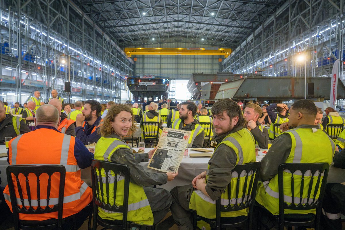 Janet Harvery Hall, Glasgow's cutting-edge shipbuilding facility, was opened today by <a href="/LordProvostGCC/">Lord Provost of Glasgow</a>.  

This multi-million pound investment can house two Type 26 frigates side-by-side with HMS Belfast and HMS Birmingham now under construction.  

🔗 baes.co/CZTU50WgawK