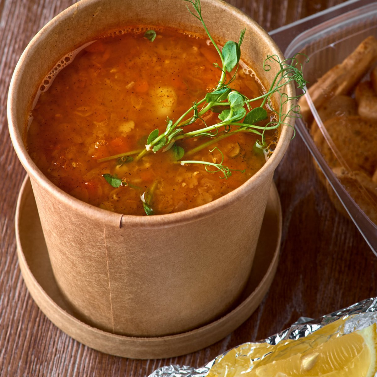 You need to try this #LunchtimeHack for the next time you're taking lunch into work and are craving a wholesome stew! Pack your veggies in a take away box and add your tomato soup on top of your fresh veggies when you're ready.