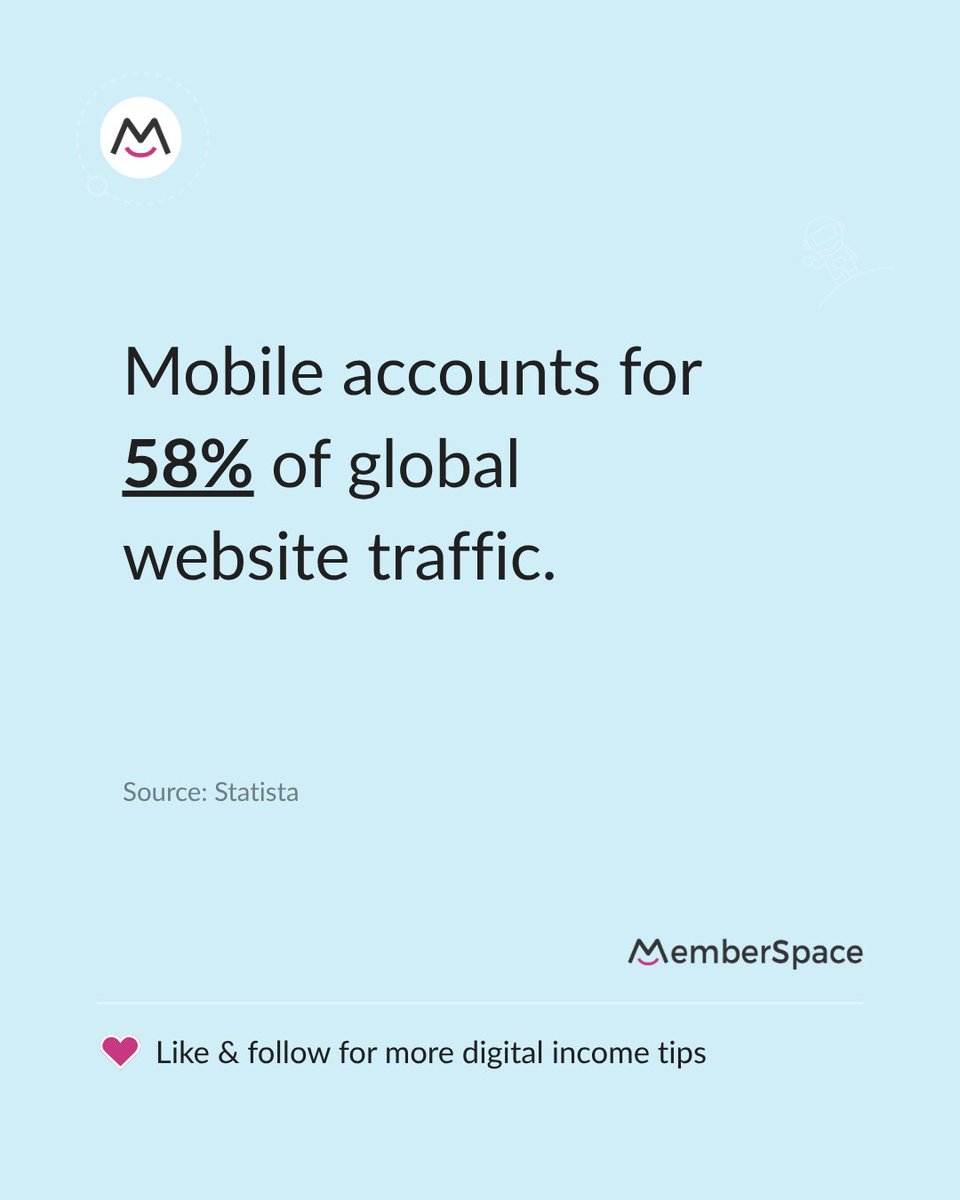 memberspace's tweet image. Mobile-first isn’t optional anymore — it’s survival! 🚀💥
#MobileOptimization #WebsiteTips #DigitalSales