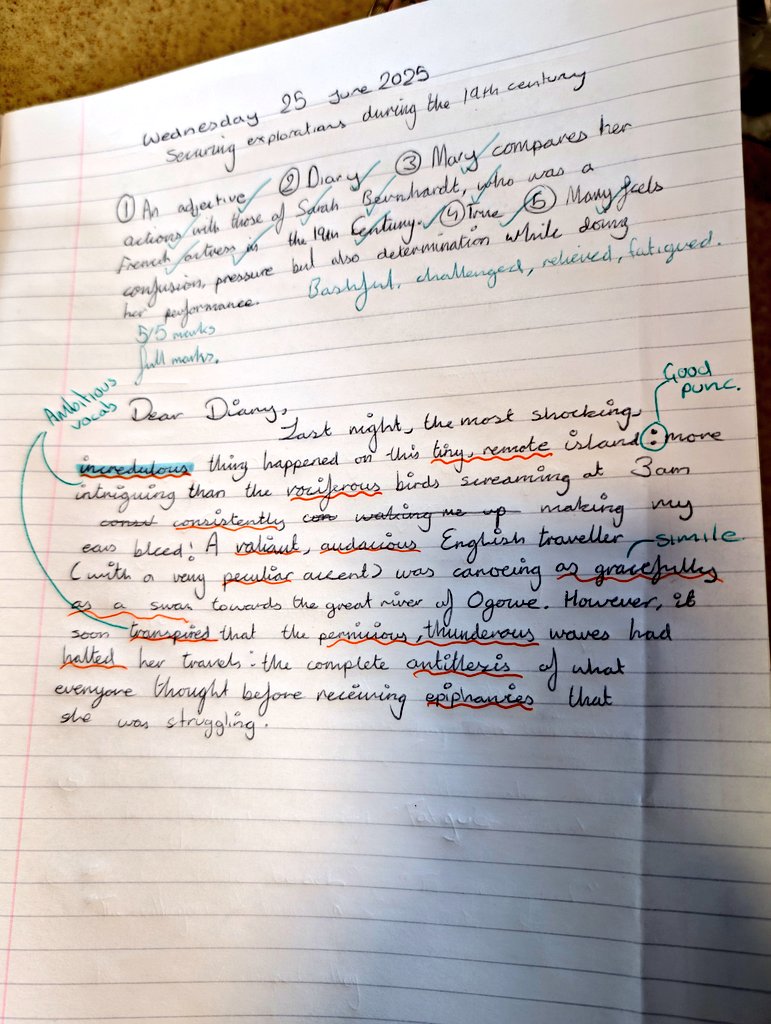 SecondaryEng's tweet image. Had lots of fun using semantic fields, personification, extended metaphor and beautifully ambitious vocabulary today with 7P1! 😎 Green pen to finish and some comparative modelling to finish. 🖋️ #teamenglish
