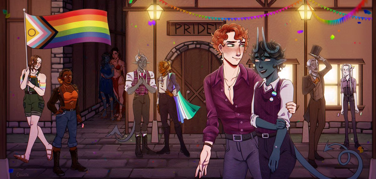 diamonddrakeco's tweet photo. Happy Pride Month from the Wisterian Wanderers! 🏳️‍🌈🏳️‍⚧️

#DiamondDrakeVentures #DDV #DiamondDrakeArt #WisterianWanderers #HappyPride #LGBTQIA https://t.co/JPFmFP4oqu