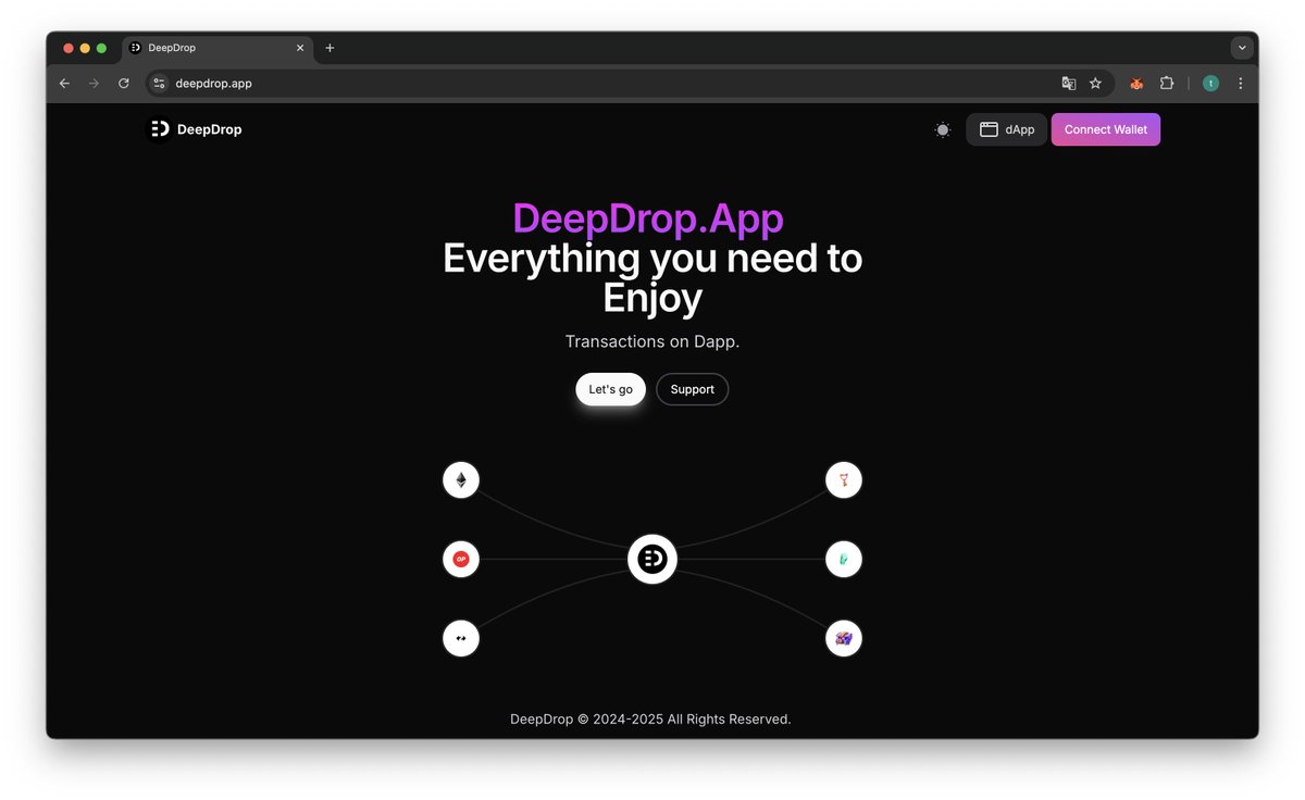 deepdropapp's tweet photo. We're back, DeepDrop
.
🌐 New website UI
👉 https://t.co/Ae4x6RyrxR
.
"If you want a treasure, take it. Go find it."
#deepdrop #airdrop #dd https://t.co/Q3EjVn0kcY