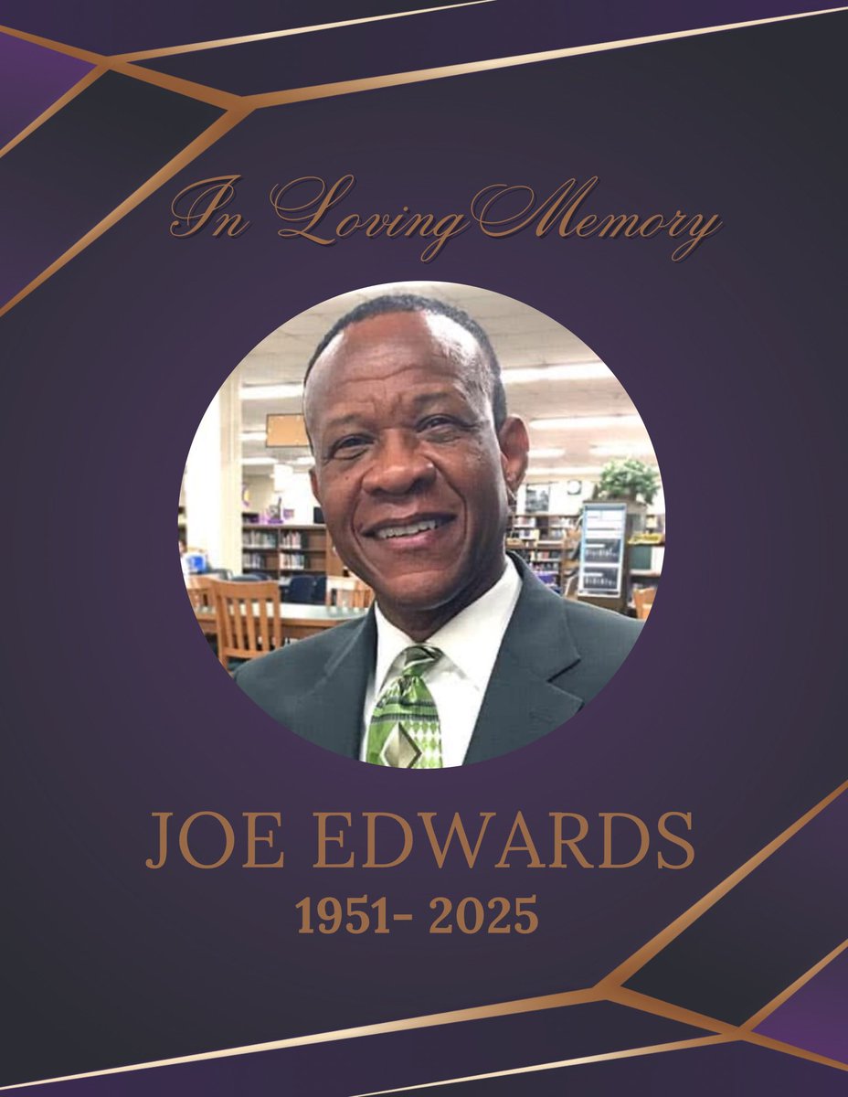 In loving memory of Mr. Joe Edwards, our longtime Assistant Principal of Operations. Your dedication, wisdom, and calming presence shaped generations. Even in retirement, your impact remained strong. You will always be part of our story. 💜💛