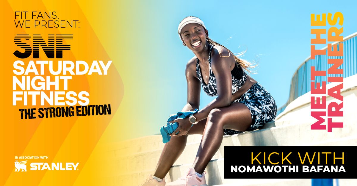 FairladyMag's tweet photo. Team up with Nomawothi Bafana for her life-changing kickboxing session! Get ready to sweat, smile, & CHAMPION your fitness at Saturday Night Fitness. Tickets available at https://t.co/nmWyvFmFzU #SNF2025 #TheStrongEdition #StanleySA #SkinFunctional #DeepFreezeSouthAfrica #Zinplex https://t.co/IGSnL3utRZ