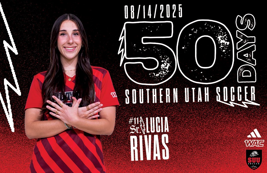 SUUSoccer's tweet photo. Just 50 DAYS ‘til we’re back on the pitch!

Who’s ready? 💥 

#TBirdNation ⚡️ #RaiseTheHammer https://t.co/dxcNGgoWio