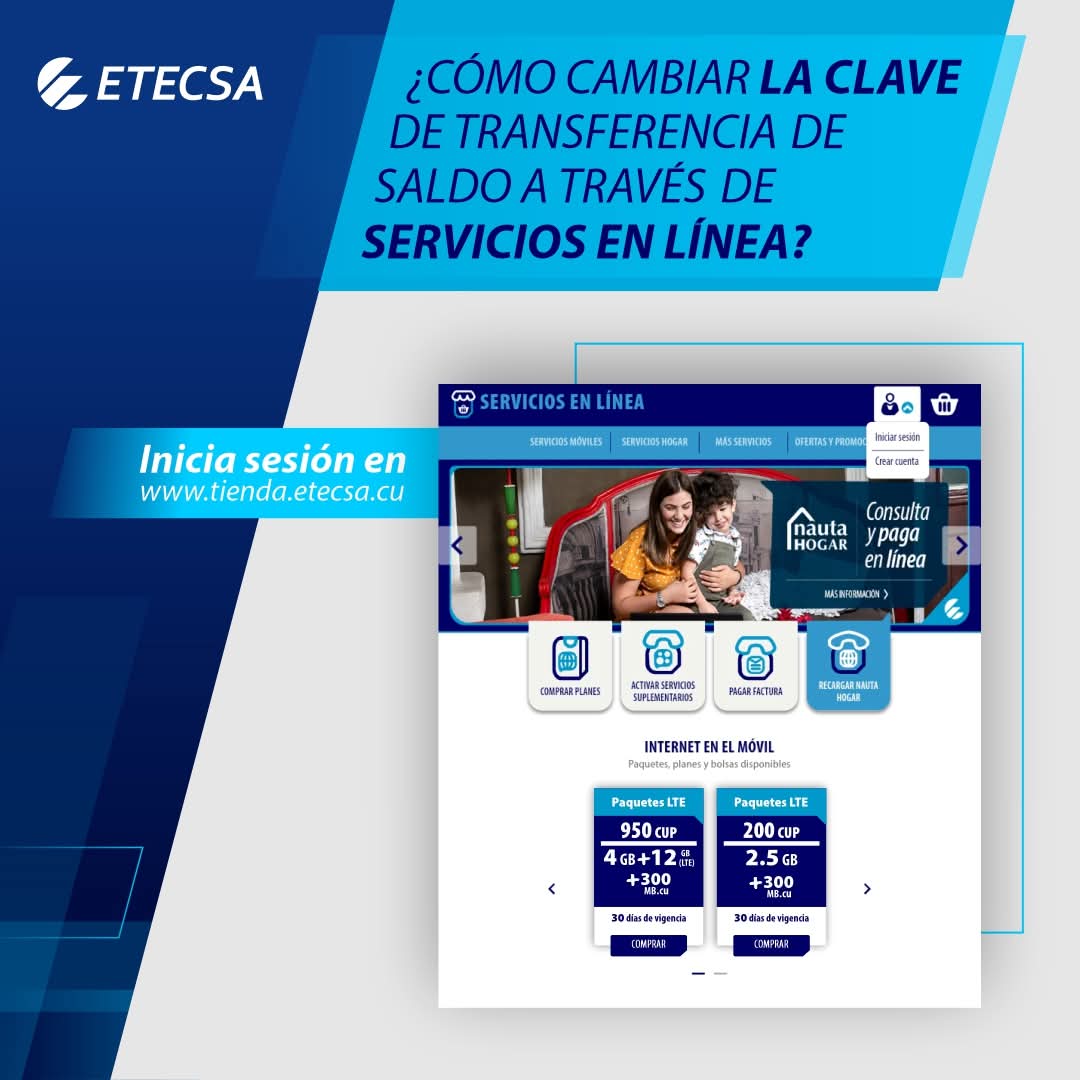 🔐 ¿Necesitas cambiar la clave de transferencia de saldo? ¡Hazlo tú mismo, fácil y rápido!

Puedes modificar tu clave de transferencia directamente desde Servicios en Línea 📲, sin necesidad de códigos complicados ni visitas a oficinas comerciales

✅!Seguridad, en tus manos!