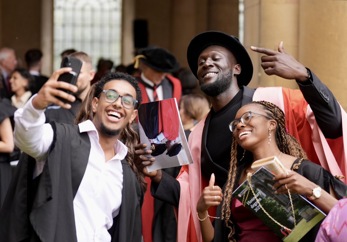 jjgiddens's tweet image. Stormzy receives an honorary degree from the University of Cambridge in recognition of his philanthropic work in education, music, sport and literature