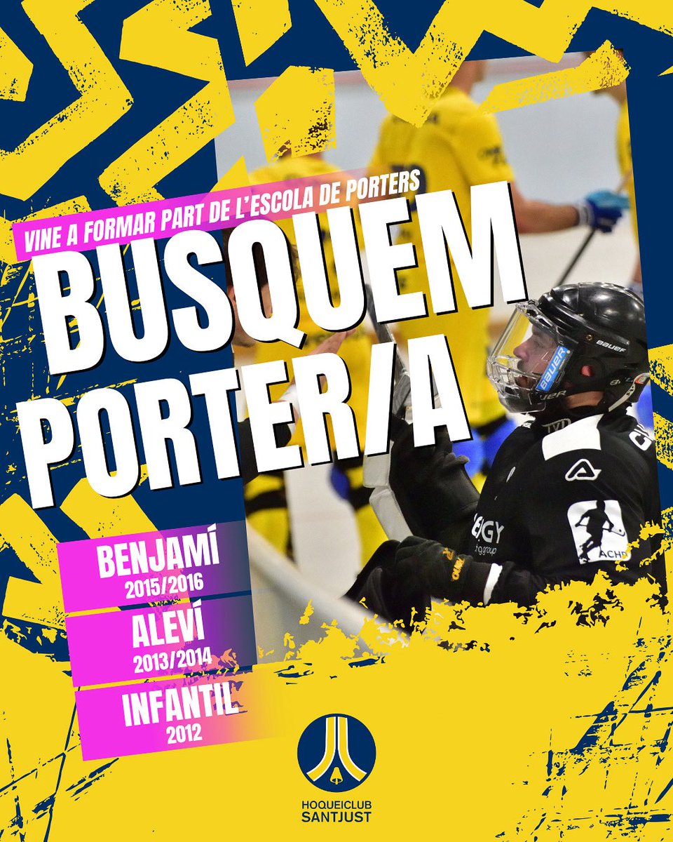 𝐁𝐮𝐬𝐪𝐮𝐞𝐦 𝐩𝐨𝐫𝐭𝐞𝐫𝐬/𝐞𝐬 🔥

𝐁𝐞𝐧𝐣𝐚𝐦𝐢́ (𝟐𝟎𝟏𝟓/𝟐𝟎𝟏𝟔)  
𝐀𝐥𝐞𝐯𝐢́ (𝟐𝟎𝟏𝟑/𝟐𝟎𝟏𝟒) 
𝐈𝐧𝐟𝐚𝐧𝐭𝐢𝐥 (𝟐𝟎𝟏𝟐)

Si tens aquestes edats, et volem 🫵🏼 Vine a formar part de 𝙡’𝙀𝙨𝙘𝙤𝙡𝙖 𝙙𝙚 𝙋𝙤𝙧𝙩𝙚𝙧𝙨 𝙙𝙚 𝙡’𝙃𝘾𝙎𝙅

ℹ️ coordinacio@hcsantjust.net