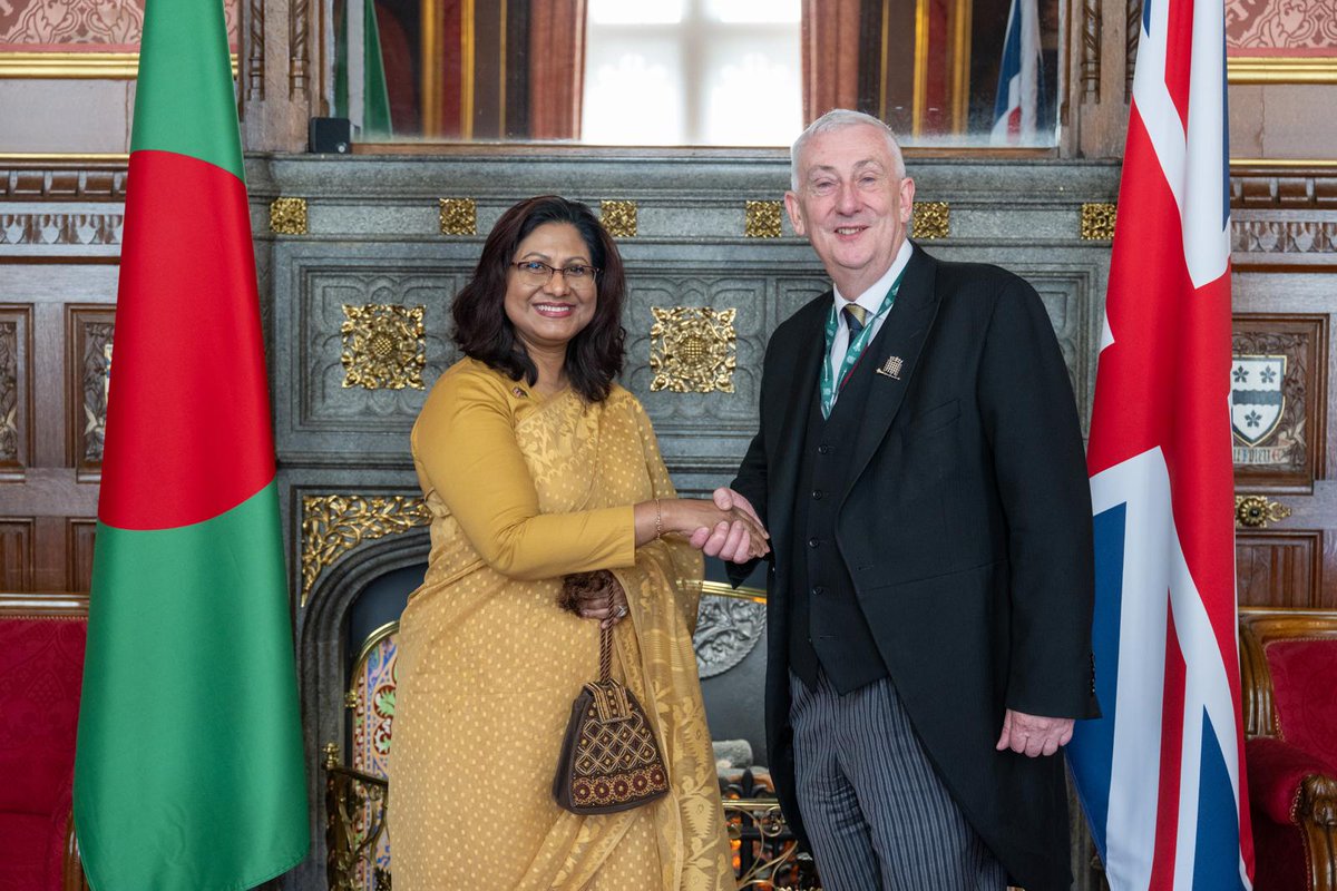 BDHCLondon's tweet image. On 25th June, Bangladesh High Commissioner @abida1968 Abida Islam held a meeting with the Speaker of the @HouseofCommons , the Sir @LindsayHoyle_MP , at his office.