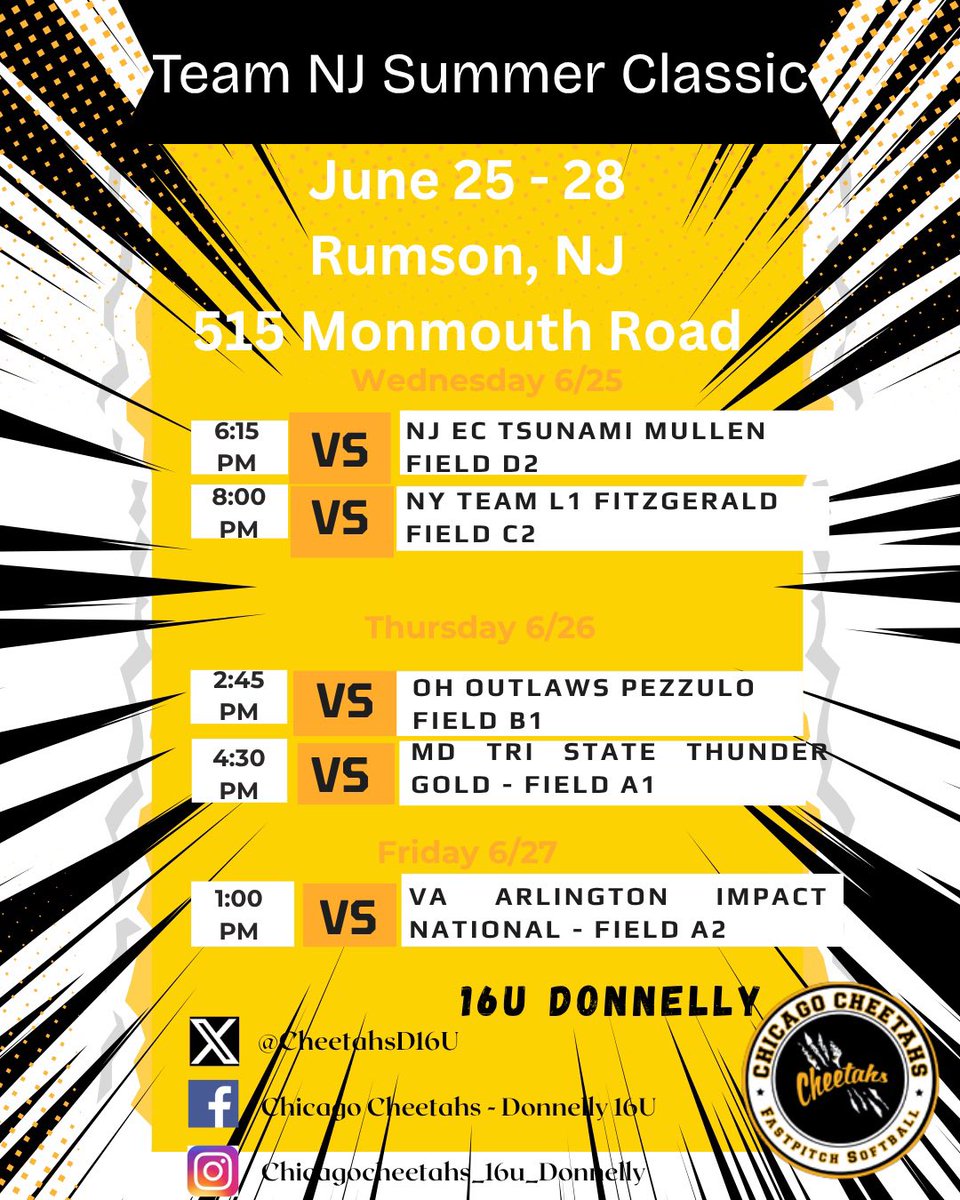 ChicagoCheetahsDonnelly (@cheetahsd16u) on Twitter photo Ready to take on NJ! <a href="/BoDomeBville/">Bo Dome Bensenville</a> <a href="/ChicagoCheetahs/">Chicago Cheetahs</a> <a href="/CoastRecruits/">Coast 2 Coast Recruits</a> <a href="/TeamNJSoftball/">Team NJ Softball</a> Summer <a href="/d1fastpitch1/">D1 Fastpitch</a> Ready to take on NJ! <a href="/BoDomeBville/">Bo Dome Bensenville</a> <a href="/ChicagoCheetahs/">Chicago Cheetahs</a> <a href="/CoastRecruits/">Coast 2 Coast Recruits</a> <a href="/TeamNJSoftball/">Team NJ Softball</a> Summer <a href="/d1fastpitch1/">D1 Fastpitch</a>