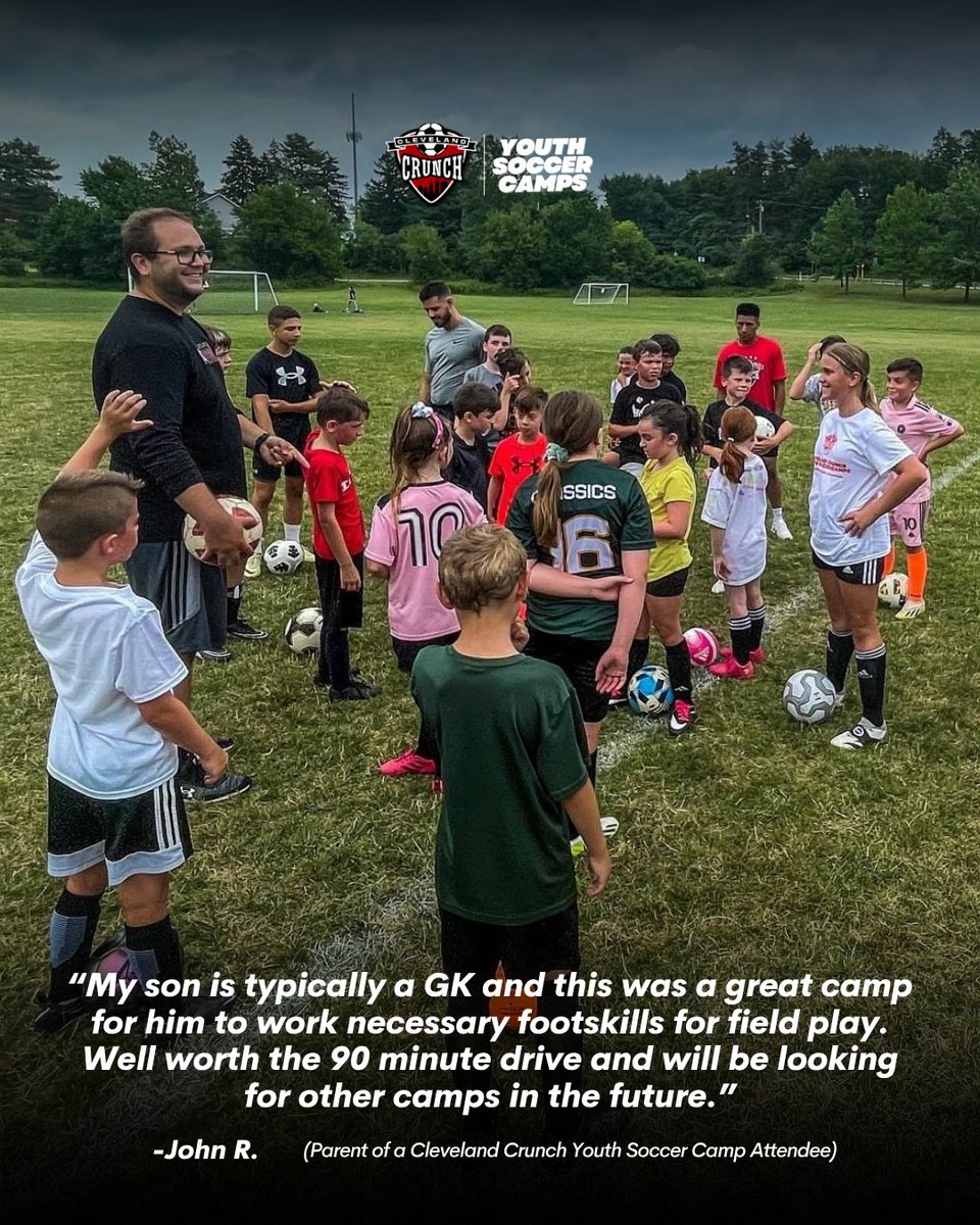 Real Words from Happy Parents!

We’ve got two more youth soccer camps coming up this summer:
📍 June 28–29 at Richfield Woods Park
📍 July 26–27 at Orlando Park in Wickliffe

Registration is still open, don’t miss out! Sign up now: tickettailor.com/events/clevela…