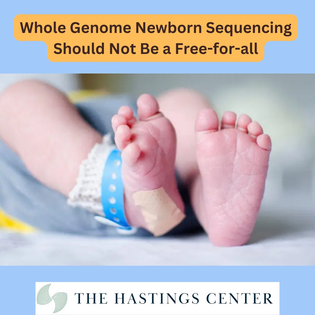 hastingscenter's tweet photo. 🧬 Whole Genome Newborn Sequencing Should Not Be a Free-for-All. 

While technology holds promise, whole genome sequencing in newborns often raises more questions than answers.😟👶

📢 NEW Hastings Bioethics Forum essay,https://t.co/ObdFoTUu7i

#GenomeSequencing #GeneticTesting https://t.co/jUcGSEImy0