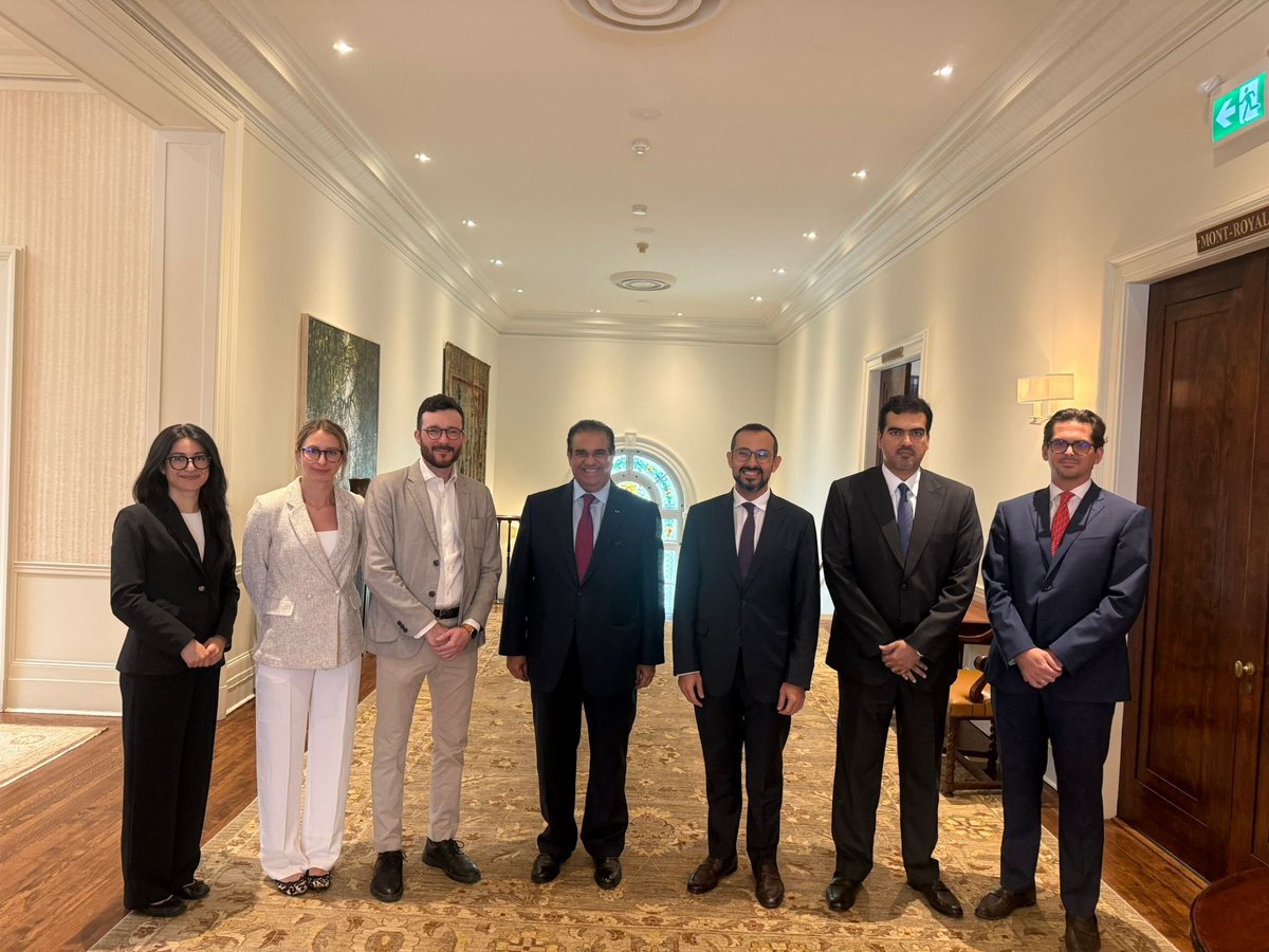 amb_almansouri's tweet image. Honoured to welcome the Qatar Investment Authority (QIA) to Canada this week.
Their visit marks a meaningful step in strengthening Qatari–Canadian economic ties...We value this growing partnership and look forward to continued progress in the days ahead 🇶🇦🇨🇦.
#QatarCanada #QIA…