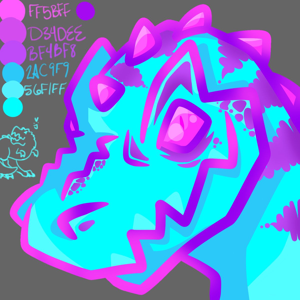 Tried something different with neon/vibrant colors