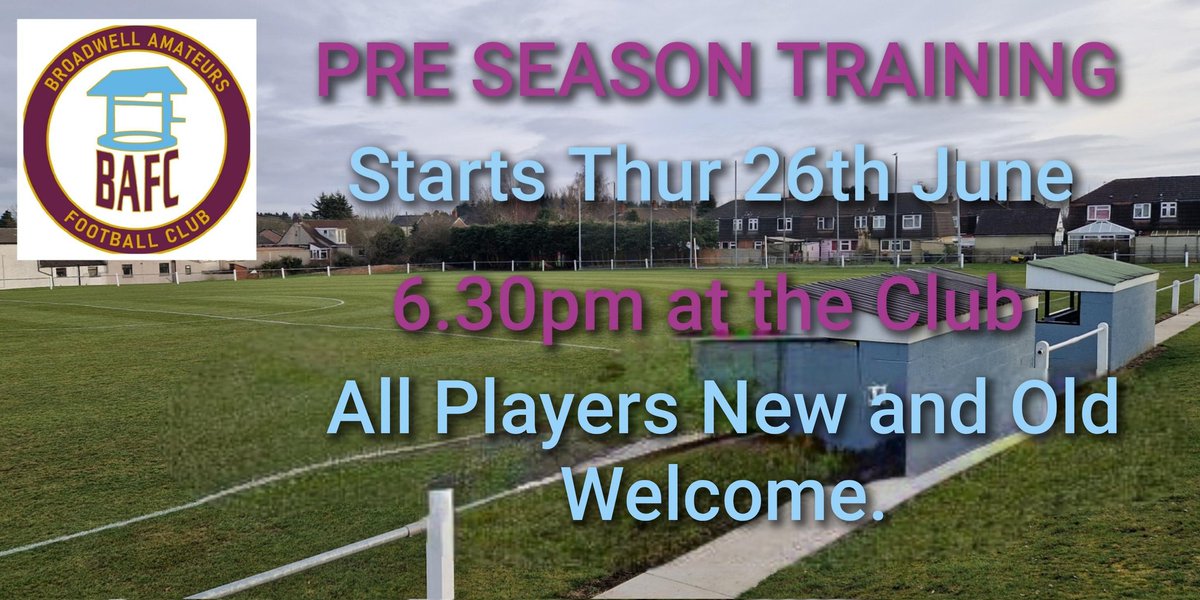 Just a reminder Pre Season training Starts tomorrow night at the club. 6.30pm start for all 3 sides.

New and Existing players welcome.