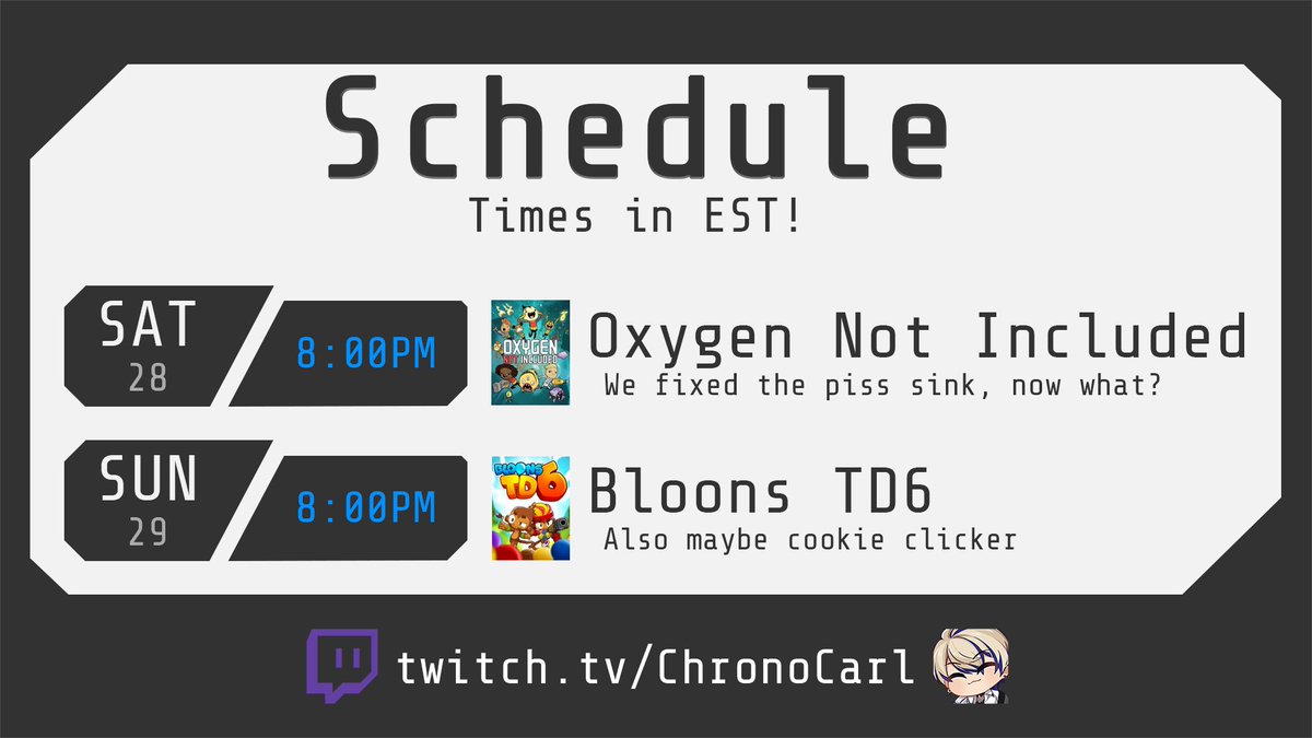 We're playing Bloons TD6 on sunday lol I'm whimsical and unpredictable