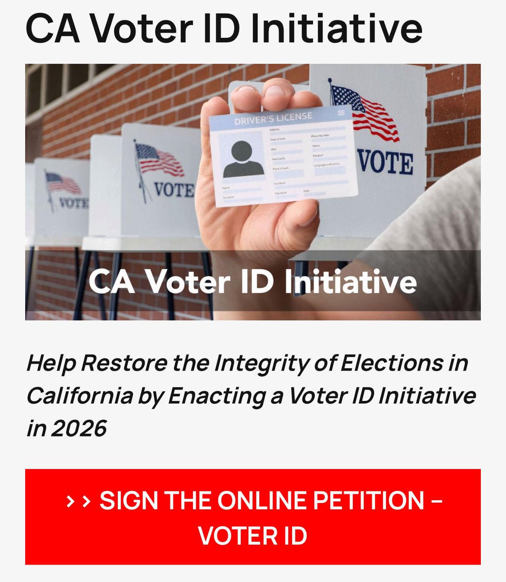 ThePersistence (@scottpresler) on Twitter photo There’s a wonderful man named <a href="/carldemaio/">Carl DeMaio</a>.
He’s a Republican Representative in California.
Carl tried to pass voter ID as legislation, but democrats weren’t having it.
So, he’s working to get 1 million signatures to get voter ID on the ballot in California.
It’s 💯% doable. There’s a wonderful man named <a href="/carldemaio/">Carl DeMaio</a>.
He’s a Republican Representative in California.
Carl tried to pass voter ID as legislation, but democrats weren’t having it.
So, he’s working to get 1 million signatures to get voter ID on the ballot in California.
It’s 💯% doable.