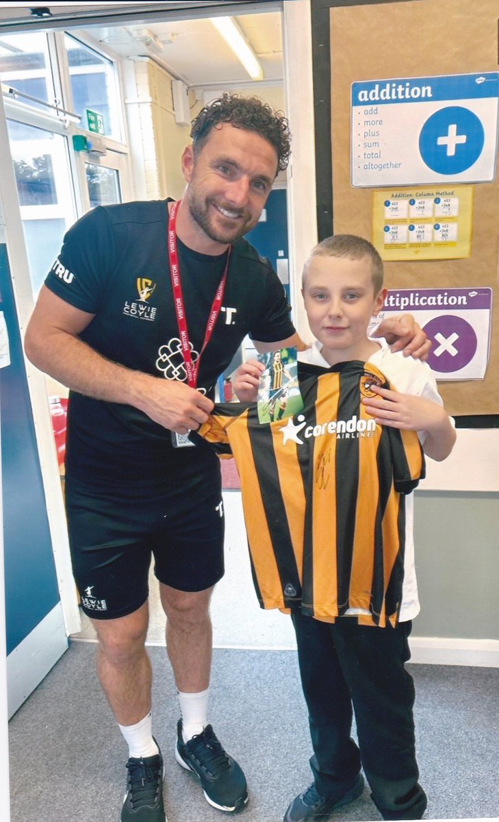 JJ Came home from school with this photo in a photo frame.  Got one happy boy ❤️Thank you <a href="/NorthcottSchool/">Northcott School and Sixth Form College</a> and <a href="/lewiecoylefa/">Lewie Coyle Football Academy</a>  for making this happen!