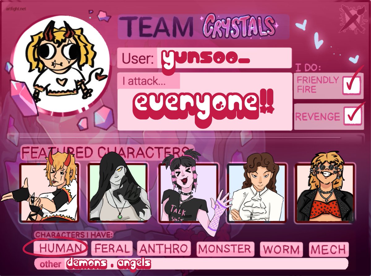 Yun_soos's tweet photo. https://t.co/XTNcvcIcMk
#Artfightteamcrystals #artfight #artfight2025 https://t.co/2lonaeVRwc