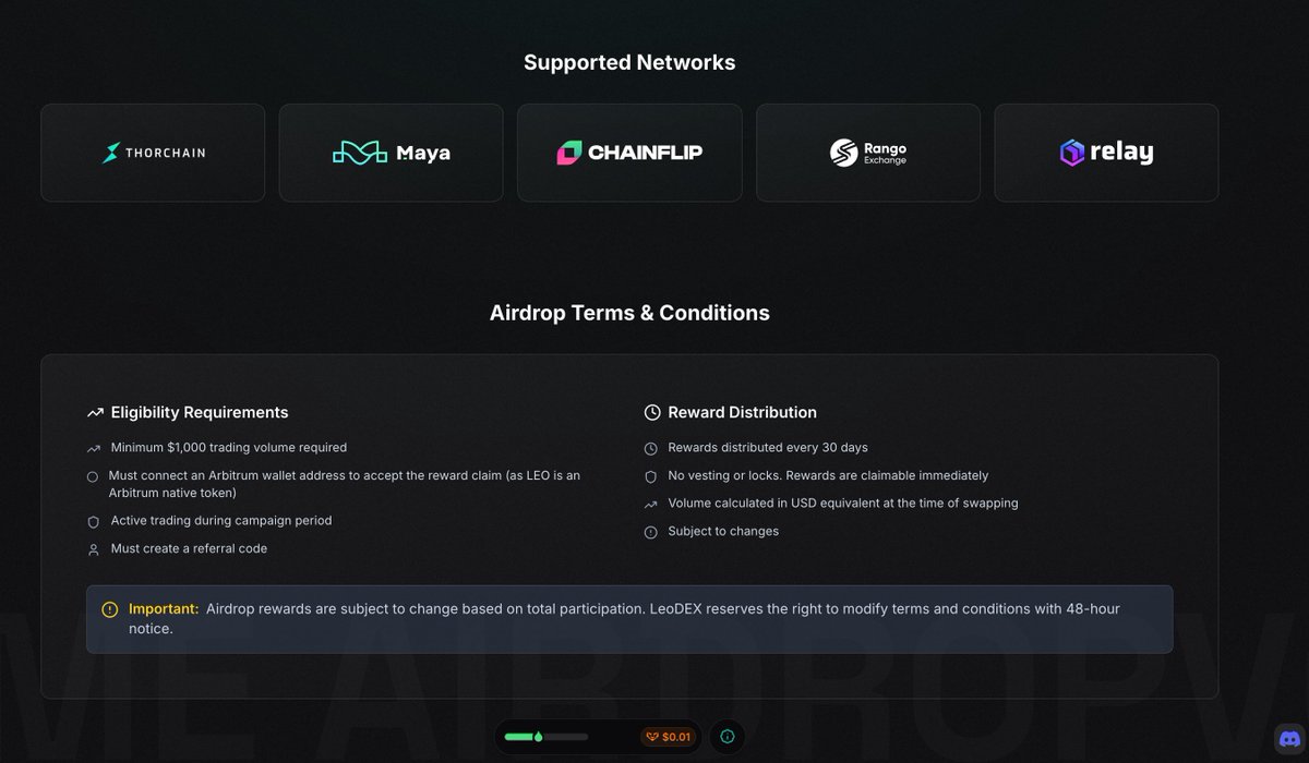 Some details on the $LEO airdrop that starts today

Full blog announcement going live shortly by <a href="/leodexio/">LeoDex</a> 

LFG 🚀