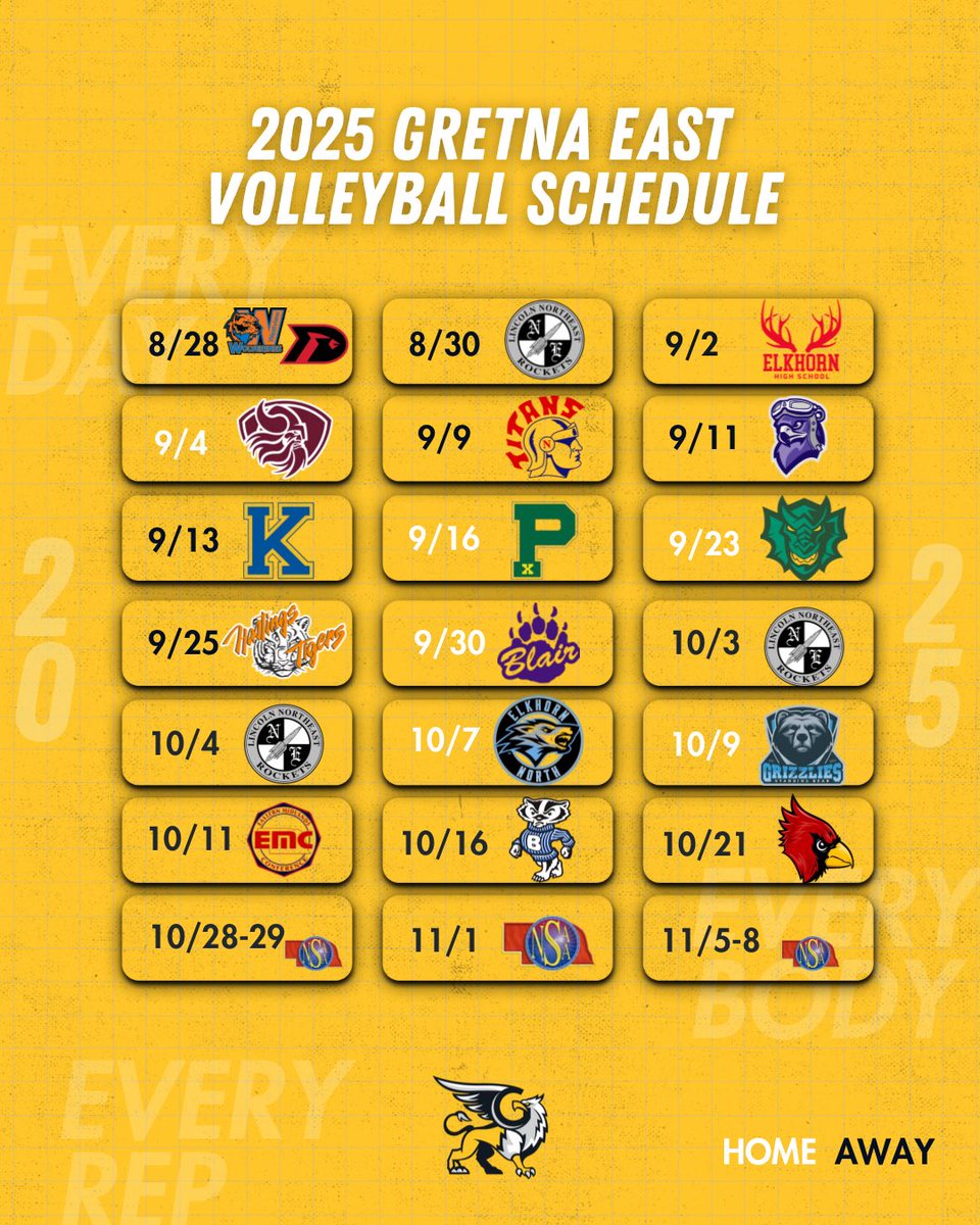 Mark your calendars 🗓️🏐🦅🦁

#GriffVB #ItsAGreatDayToBeAGriffin #EveryDay #EveryRep #Everybody