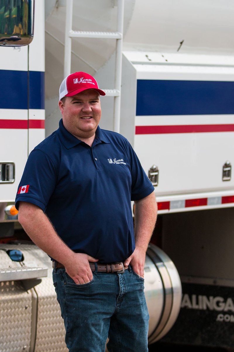 Last week, <a href="/Jones_Feed/">Jones Feed Mills Ltd</a>  had a feed truck on display at Harrcroft Acres (Fergus) for the Breakfast on the Farm event. Vernon Bearinger of the Jones driver team took time out of his weekend to answer questions on feed delivery for the many people in attendance.