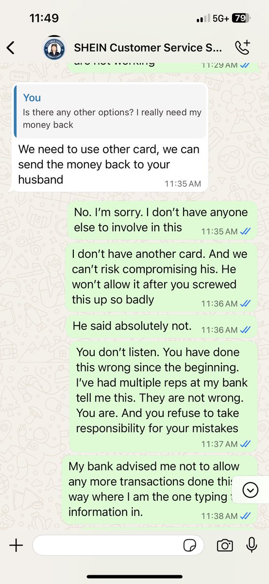 solareclipsion's tweet photo. Clearly @SHEIN_Official is being shady. They refuse to issue me a refund check and insist on getting me my refund and stolen $600 through shady transactions that my bank keeps flagging. They refuse to help me! @cnnbrk @FoxNews @ABC https://t.co/xFVcQNjpol