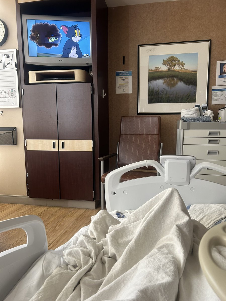 Update: Had chest pains on Monday, went to ER, got sent to heart hospital. Cath and tests show it wasn’t another M.I. Think it was vasospasm, aka cramp in blood vessel. Hopefully, I can escape soon.