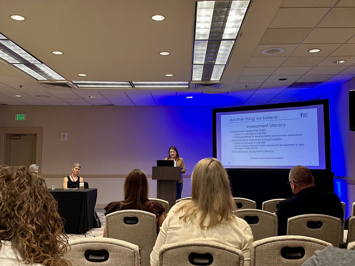 amtimberlake's tweet photo. Great work in @GwinnettSchools around assessment culture. Miranda McLaren speaking now at @CCSSO #ncsa2025! https://t.co/jlWgAsWqFp