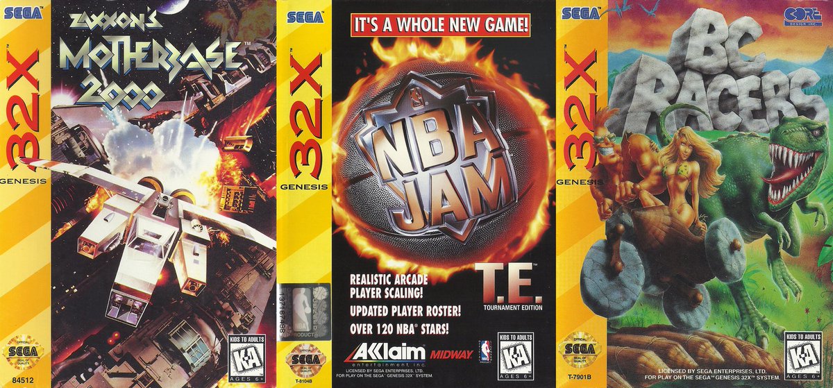 segaretrobr's tweet image. Este mês é aniversário de 30 anos de Zaxxon's Motherbase 2000, NBA Jam Tournament Edition e BC Racers, lançados em junho de 1995 para o 32X!
#zaxxonsmotherbase2000 #nbajamtournamentedition #bcracers #32x #sega #retro