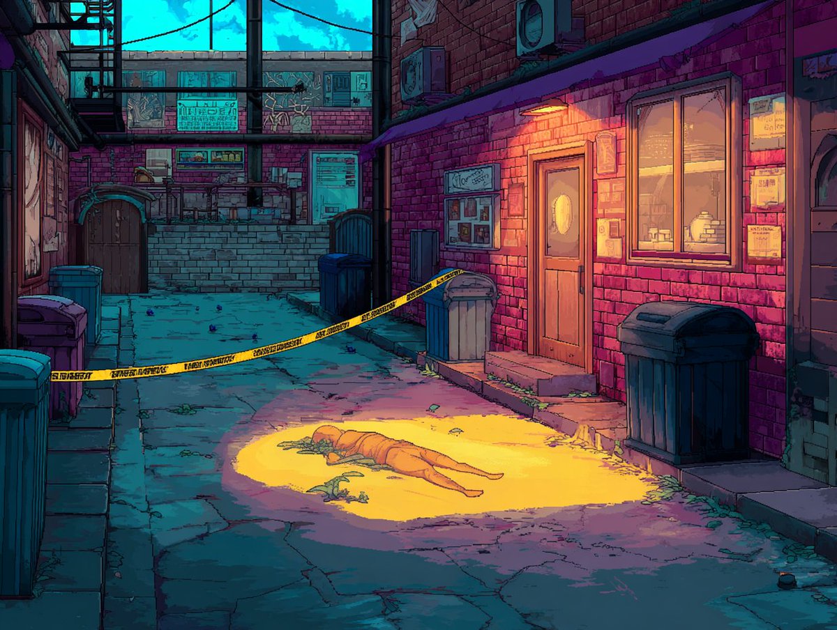 CrimeChainAI's tweet image. 🚨 Crime Scene Locked Down
A body found in the alley. No ID. No witnesses. Only shadows and silence.

But something feels… off.
A clean hit? Or a staged fall?

Detectives, it’s your move.
🕵️‍♀️ What do you see?
🧠 What do you suspect?

Drop your theory. The truth is buried in the…